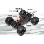 HPI Bullet Flux MT Brushless Monster Truck with 2.4Ghz Radio System - 110663