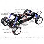 Tamiya RC 1/10 Rising Fighter 2WD Buggy with ESC and Motor (Unassembled Kit) - 58416