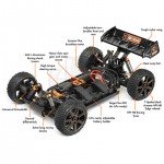 HPI Trophy Buggy Flux Brushless with 2.4GHz Radio System - 107016