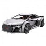 CaDa 1/14 Scale Audi R8 Coupe RC Car 536 pieces (Unassembled Brick Build Kit) - C57012W