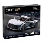 CaDa 1/14 Scale Audi R8 Coupe RC Car 536 pieces (Unassembled Brick Build Kit) - C57012W