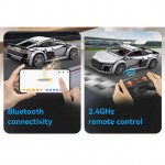 CaDa 1/14 Scale Audi R8 Coupe RC Car 536 pieces (Unassembled Brick Build Kit) - C57012W