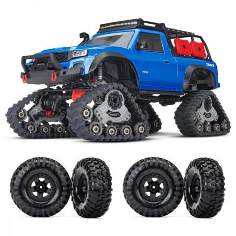 Traxxas TRX-4 1/10 Scale Trail Rock Crawler with All-Terrain Traxx and FREE Wheel Set (Blue) - TRX82034-4BLU
