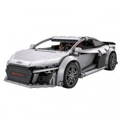 CaDa 1/14 Scale Audi R8 Coupe RC Car 536 pieces (Unassembled Brick Build Kit) - C57012W