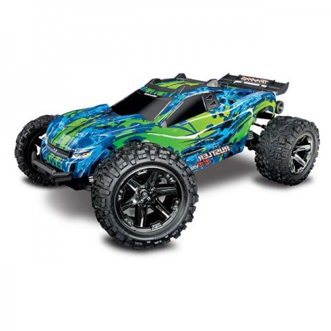 Traxxas Rustler 4X4 VXL Brushless 1/10 4WD Stadium Truck with 2.4GHz TQi Transmitter (Green) - TRX67076-4GN