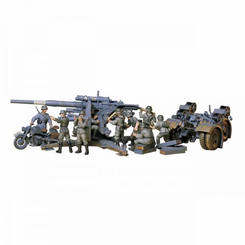 Tamiya 1/35 German Military 88mm Gun Flak 36-37 (Unassembled Plastic Kit) - 35017