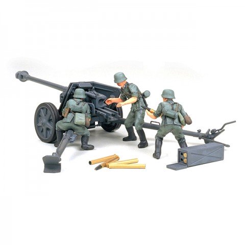 Tamiya 1/35 German 75mm Anti-Tank Gun PAK40/L46 (Unassembled Plastic Kit) - 35047