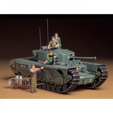 Tamiya 1/35 British Churchill MK VII Tank (Unassembled Plastic Kit) - 35210