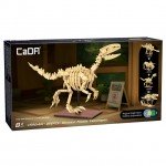 CaDA Dinosaur Fossils Velociraptor 256 Pieces (Unassembled Brick Build Kit) - C59014W