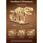 CaDA Dinosaur Fossils Velociraptor 256 Pieces (Unassembled Brick Build Kit) - C59014W