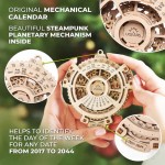 UGears 3D Date Navigator Wooden Steampunk 3D Mechanical Model Kit - UGR70036