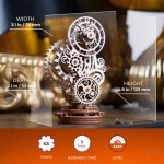 UGears Steampunk Clock 3D Wooden Mechanical Model Kit - UGR70093