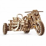 UGears Scrambler UGR-10 Motor Bike with sidecar 3D Mechanical Model Kit - UGR70137