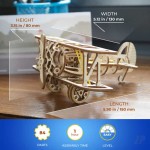 UGears Mini Biplane 3D Puzzle Mechanical Model Kit - UGR70159