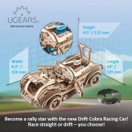 UGears Drift Cobra Racing Car 3D Puzzle Mechanical Model Kit - UGR70161