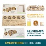 UGears U-9 Grand Prix Car Wooden Moving Mechanical Model Kit - UGR70044