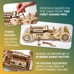 UGears U-9 Grand Prix Car Wooden Moving Mechanical Model Kit - UGR70044