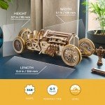 UGears U-9 Grand Prix Car Wooden Moving Mechanical Model Kit - UGR70044