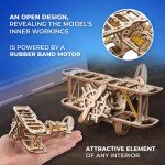 UGears Mini Biplane 3D Puzzle Mechanical Model Kit - UGR70159