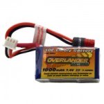 Overlander 1000mAh 7.4v 2S 30C LiPo Battery with Deans Connector - OL-3653