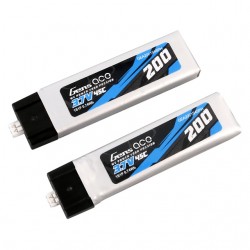 Gens Ace 200mAh 3.7v 45C 1S1P LiPo Battery with PH1.5-2 Eflite Connector (2 Pack) - G1S0200-45PH
