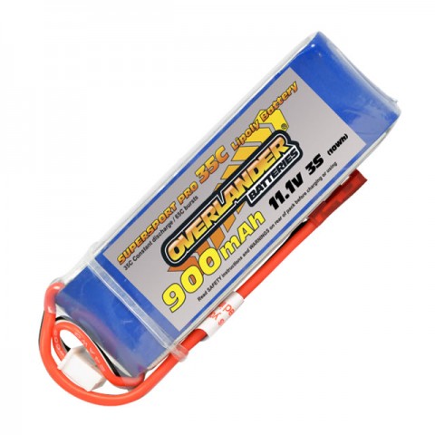 Overlander Supersport Pro 900mAh 3S 11.1v 35C LiPo Battery - OL-2559