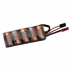 Overlander Premium Sport NiMh 1600mah 6V Flat Battery Stick Pack with JR and JST Connectors - OL-2621
