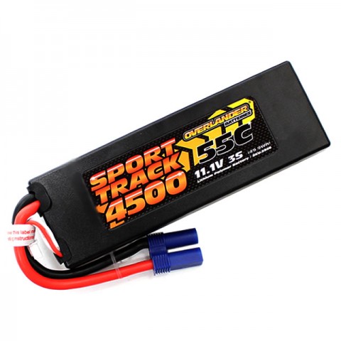 Overlander Sport Track 4500mAh 3S 11.1v 55C LiPo Battery in Hard Case with EC5 Connector - OL-2956EC5