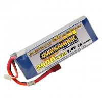 Overlander Supersport 2900mAh 2S 7.4v 35C LiPo Battery with Deans Plug - OL-3396