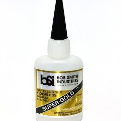 Bob Smith Industries Super Gold Gap Fill Odourless Foam Safe CA Glue (1/2oz) - BSI126