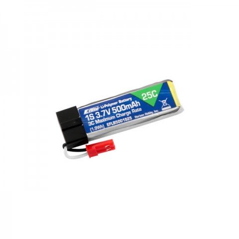 E-flite 500mAh 1S 3.7V 25C LiPo Battery for Blade 120SR and mQX - EFLB5001S25