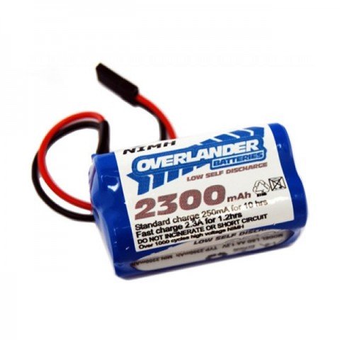 Overlander Premium Sport LSD 2300mAh AA 4.8v NiMh Receiver RX Square Battery - OL-2381