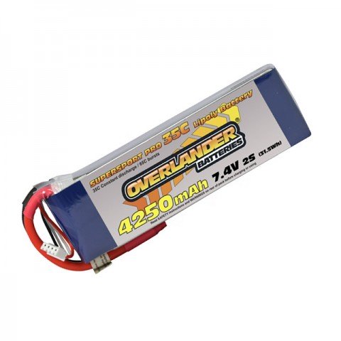 Overlander Supersport 4250mAh 2S 7.4v 35C LiPo Battery - OL-2474