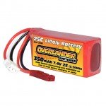 Overlander 350mAh 7.4v 2S 25C LiPo Battery for Many E-flite UMX Models - OL-3492