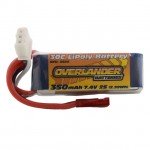 Overlander 350mAh 7.4v 2S 30C LiPo Battery with BEC Connector - OL-3654