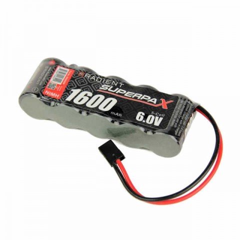 Radient 6V 1600mAh 2/3A NiMh SBS-Flat Receiver Battery Pack - RDNA0088