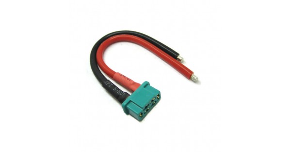 Etronix Male MPX Connector with 10cm 14AWG Silicone Wire - ET0622