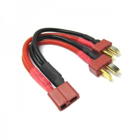 Etronix Deans 2S Battery Harness for 2 Packs in Parallel 14AWG Silicone Wire - ET0708