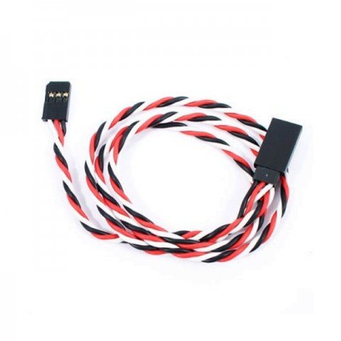Etronix 22AWG 45cm Twisted Servo Extension Wire Lead with Futaba Connector - ET0736