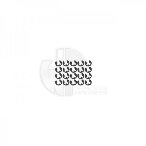 Simply RC 1.5mm E-Clip (Pack of 20 E-Clips) - SRC-40068