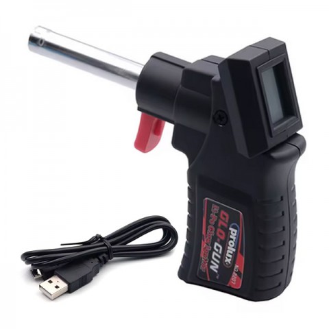Prolux LiPo Powered Glow Plug Ignitor Gun with LCD Indicator and USB Charging Cable - PX2207A