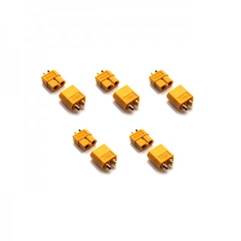 Overlander XT60 Male and Female Precision Profile Connector 60A-80A (Pack of 5 Pairs) - OL-1836