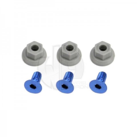 Traxxas Wing Mounting Hardware (4x8mm CCS Aluminum) (4x7mm Flanged NL) (Set of 3) - TRX5512