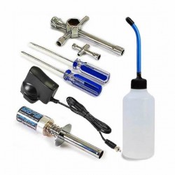 Fastrax Nitro Starter Kit with 3000mah Glow Plug Igniter and UK Plug Charger - FAST692