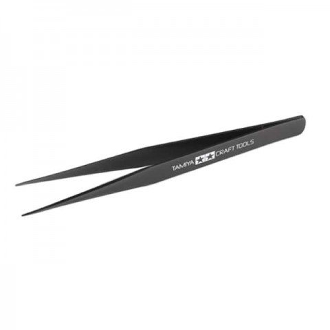 Tamiya Craft Tools Stainless Steel Straight Tweezers - 74004