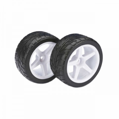 Absima 1/10 Buggy 5 Spoke Street 12mm Wheel and Tyre Set (Pack of 2 Rear Wheels) - ABS2500008 Absima 1/10 Buggy 5 Spoke Street 12mm Wheel and Tyre Set (Pack of 2 Rear Wheels) - ABS2500008
