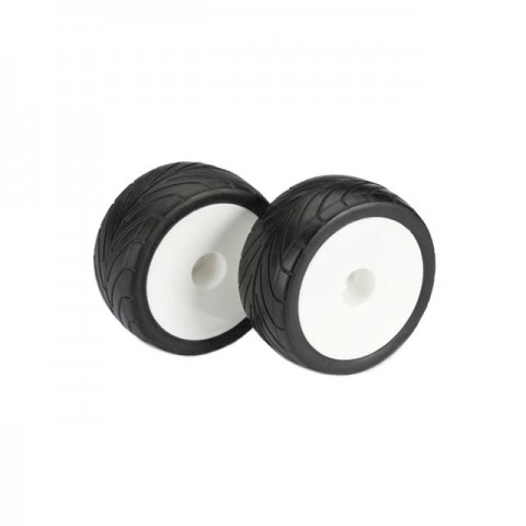 Absima 1/10 Buggy Dish Street 12mm Wheel and Tyre Set (Pack of 2 Rear Wheels) - ABS2500009