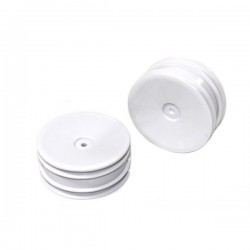Team C 1/10 2.2inch White Front Rims with 12mm Hex for 2WD Buggy (Pack of 2 Wheels) - ABST02032