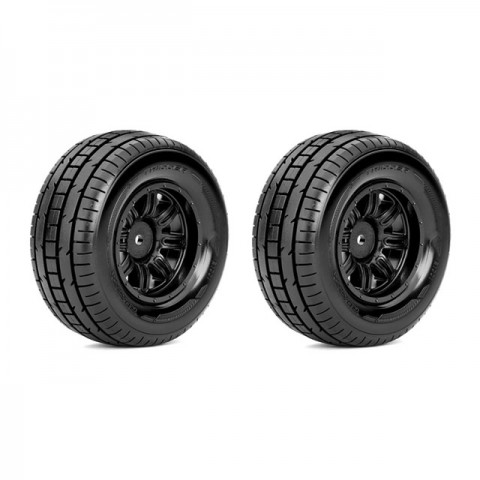 Roapex 1/10 TRIGGER Short Course Truck Tyre on Black Wheels 12mm Hex (Pack of 2) - R1001B