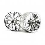 HPI 1/10 LP29 ATG RS8 Chrome Wheel with 12mm Hex (Pack of 2 Wheels) - 33462